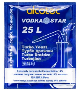 Спиртовые дрожжи Alcotec Turbo Vodka Star, 66 г