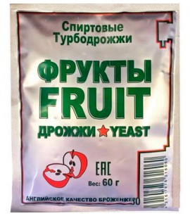 Спиртовые дрожжи Turbo Fruit, 60 г