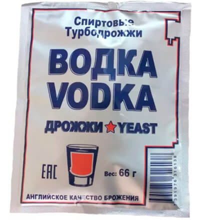 Спиртовые дрожжи Turbo Vodka, 66 г