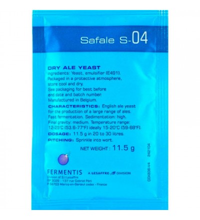 Дрожжи Fermentis Safale S-04, 11.5 г